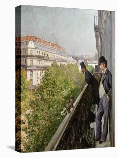 A Balcony, Boulevard Haussmann, 1880-Gustave Caillebotte-Premier Image Canvas