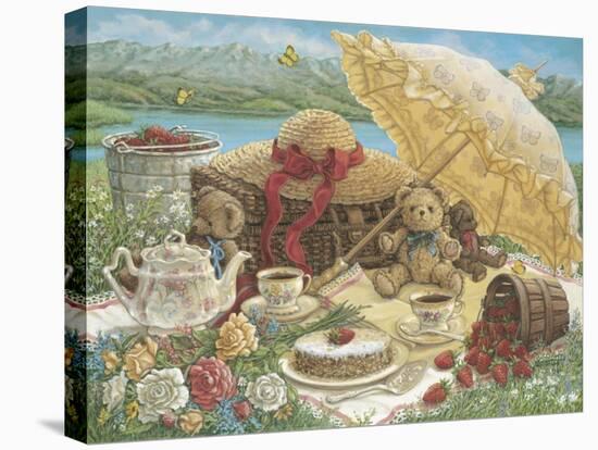 A Beary Nice Picnic-Janet Kruskamp-Stretched Canvas