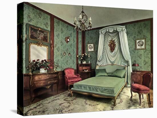 A Bedroom from the Reign of Louis XV Room, Hotel Des Saints Pères, Paris, 1938-null-Premier Image Canvas