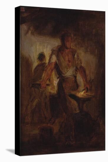 A Blacksmith (Oil on Canvas)-Ferdinand Victor Eugene Delacroix-Premier Image Canvas