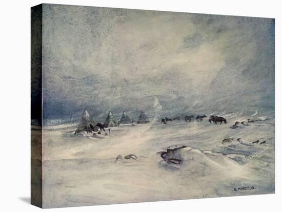 'A Blizzard on the Barrier', c1908, (1909)-George Marston-Premier Image Canvas
