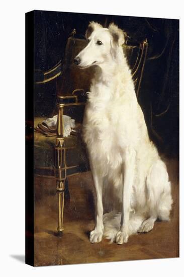A Borzoi by a Chair-St. George Hare-Premier Image Canvas