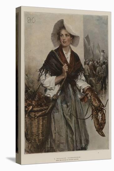 A Boulogne Fisherwoman-Davidson Knowles-Premier Image Canvas