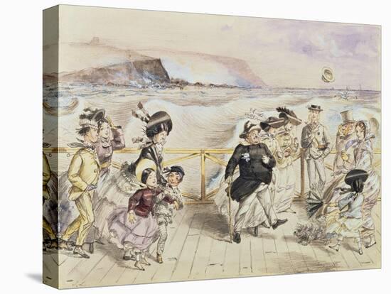 A Bracing Day at the Seaside-John Leech-Premier Image Canvas