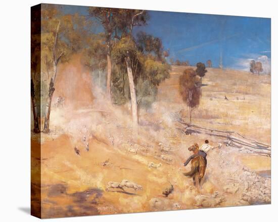 A break away!-Tom Roberts-Stretched Canvas