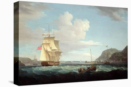 A British Frigate with a Longboat Off the Headland of Gallows Hill, Broad Bay, Isle of Lewis-Thomas Whitcombe-Premier Image Canvas