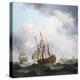 A British Trading Ship from the East India Company, Caught in a Storm Wind. Oil on Canvas, 18Th Cen-Charles Brooking-Premier Image Canvas