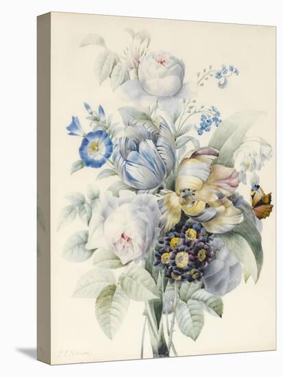 A Bunch of Flowers Including Roses-Pierre Joseph Redoute-Premier Image Canvas