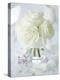 A Bunch of White Roses in a Glass Vase-Ira Leoni-Premier Image Canvas