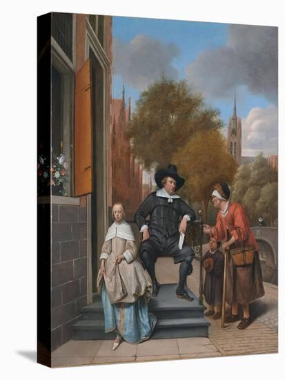 A Burgher of Delft and His Daughter (Adolf Croeser and His Daughter Catharina Croese)-Jan Havicksz Steen-Premier Image Canvas