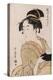 A Bust Portrait of the Waitress Okita of the Naniwaya Teahouse-Chokosai Eisho-Premier Image Canvas