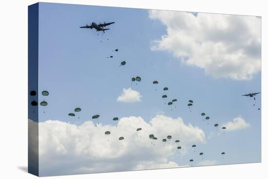 A C-130 Hercules Drop U.S. Army Airborne Troops over Maryland-null-Premier Image Canvas