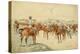 A Call to Arms ('Dragoons, Mount!') 1892-93 (W/C, Gouache, Pen & Ink, Pencil & Bodycolour on Paper)-Frederic Remington-Premier Image Canvas