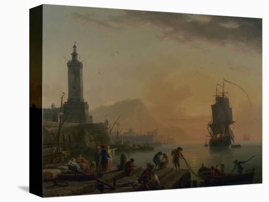 A Calm at a Mediterranean Port, 1770-Claude Joseph Vernet-Premier Image Canvas