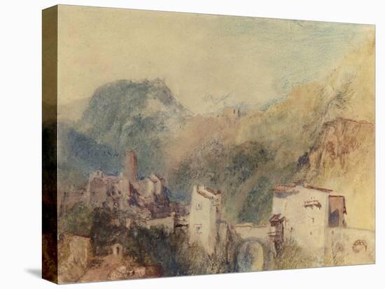 A Castle in the Val d'Aosta, Italy-J. M. W. Turner-Premier Image Canvas