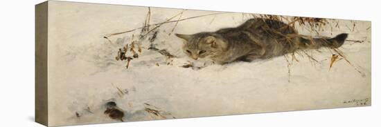 A Cat Stalking a Mouse in the Snow, 1892-Bruno Andreas Liljefors-Premier Image Canvas