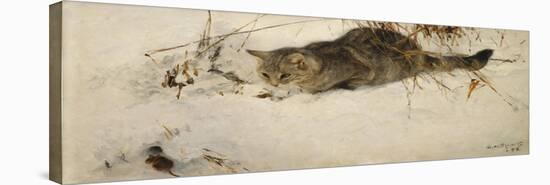 A Cat Stalking a Mouse in the Snow-Bruno Liljefors-Premier Image Canvas