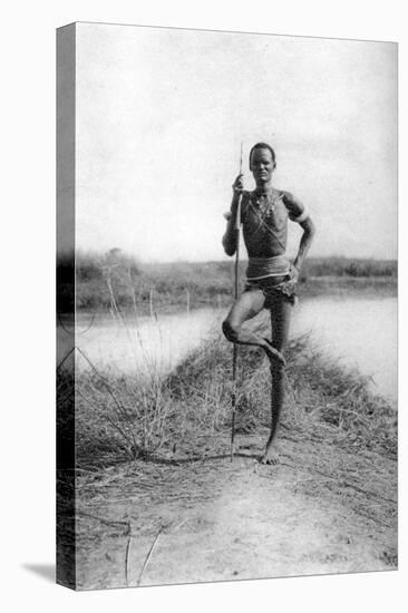 A Characteristic Dinka Attitude, Terrakekka to Aweil, Sudan, 1925-Thomas A Glover-Premier Image Canvas