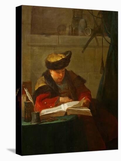 A Chemist in His Laboratory or a Philosopher Reading-Jean-Baptiste Simeon Chardin-Premier Image Canvas