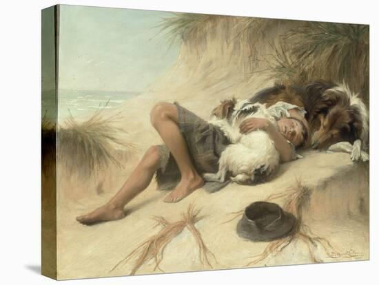A Child Sleeping in the Sand Dunes with a Collie, 1905-Margaret Collyer-Premier Image Canvas