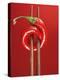 A Chili on Chopsticks-Marc O^ Finley-Premier Image Canvas