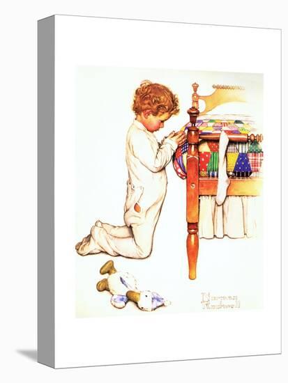 A Christmas Prayer-Norman Rockwell-Premier Image Canvas