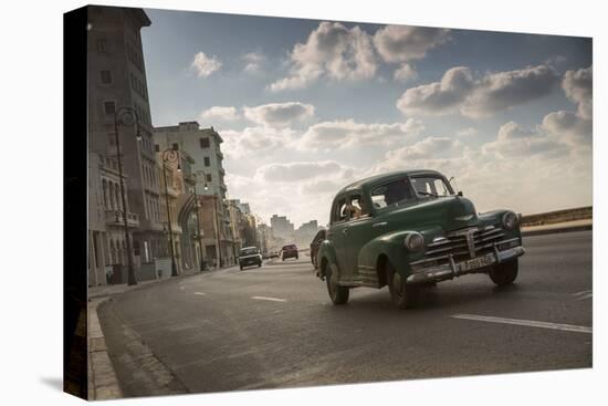 A classic Chevrolet car on the Malecon in Havana, Cuba.-Alex Saberi-Premier Image Canvas