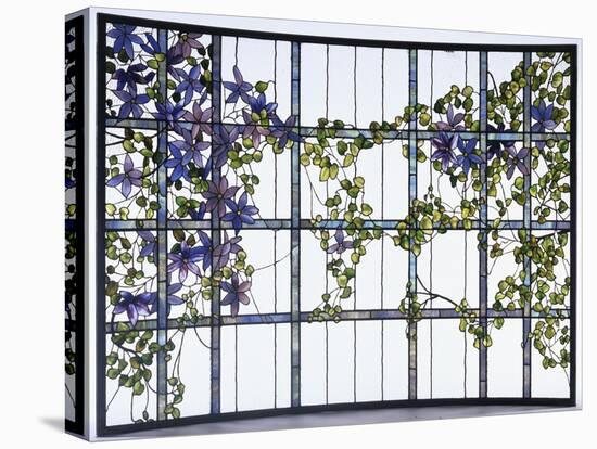 A 'Clematis' Leaded Glass Three-Sectioned Skylight, Akron, Ohio, Circa 1915-Maurice Bouval-Premier Image Canvas