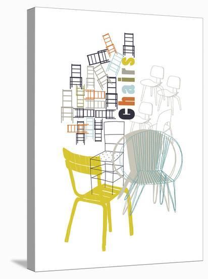 A Collection of Chairs-Laure Girardin-Vissian-Stretched Canvas