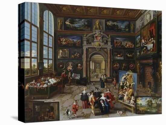 A Collector's Gallery. (Realised with Cornelis De Baellieur)-Frans Francken the Younger-Premier Image Canvas