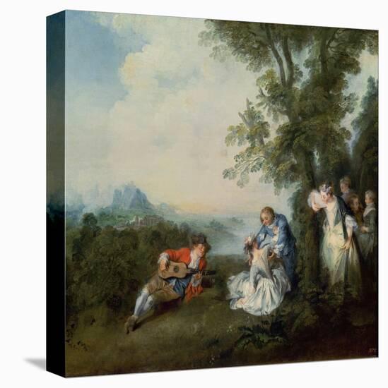 A Company at the Edge of the Forest, 1720 (Oil on Canvas)-Nicolas Lancret-Premier Image Canvas