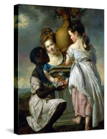 'A Conversation Between Girls, or Two Girls with Their Black Servant