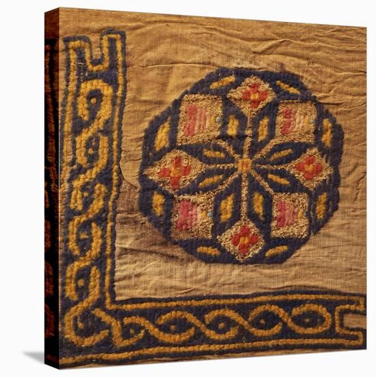 A Coptic Textile Fragment Containing a Medallion with a Corner Border-null-Premier Image Canvas