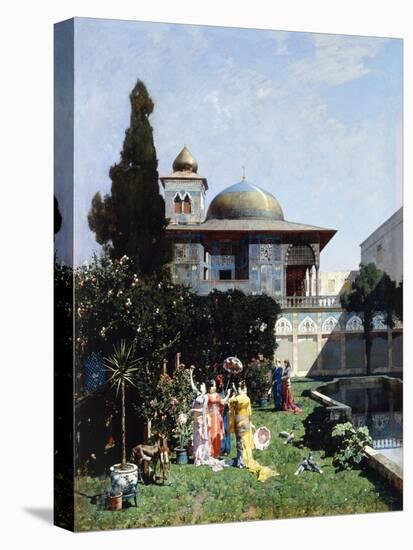 A Corner in the Garden of the Harem; Un Angolo De Giardino Dell'Harem, 1877-Alberto Pasini-Premier Image Canvas