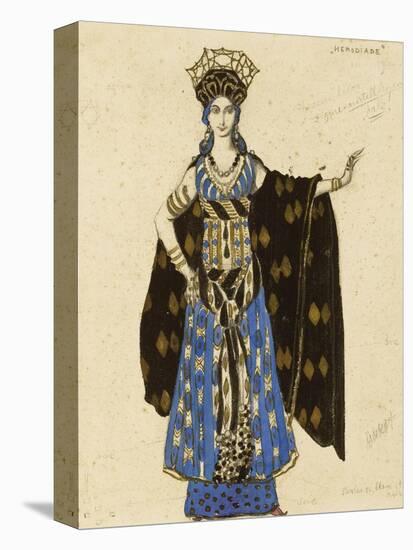 A Costume Design for 'Salome': Herodiade, (Pencil and Gouache, Heightened with Gold)-Leon Bakst-Premier Image Canvas