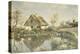A Cottage by a Pond-Peder Mork Monsted-Premier Image Canvas