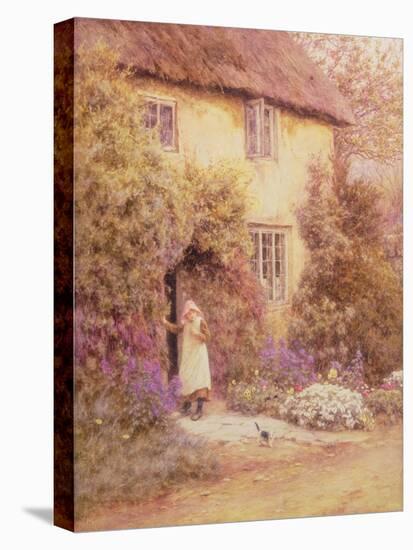A Cottage Door (Watercolour)-Helen Allingham-Premier Image Canvas