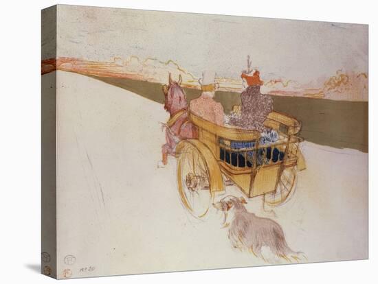 A Country Party or the English Cart; Partie De Campagne Ou La Charrette Anglais-Henri de Toulouse-Lautrec-Premier Image Canvas