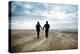 A Couple Together on a Winters Day on a Beach-Clive Nolan-Premier Image Canvas