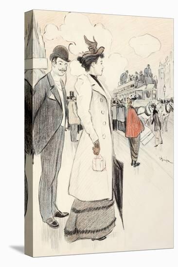 A Couple Waiting for a Bus-Théophile Alexandre Steinlen-Premier Image Canvas