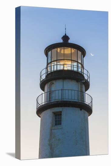 A Crescent Moon and the Cape Cod Lighthouse-Jerry and Marcy Monkman-Premier Image Canvas