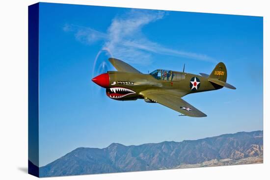 A Curtiss P-40E Warhawk in Flight Near Chino, California-null-Premier Image Canvas