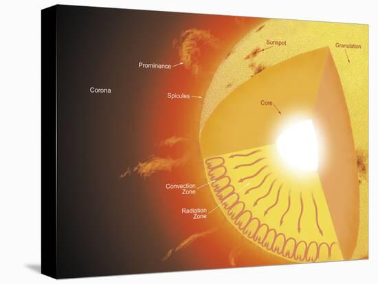 A Cutaway View of the Sun-Stocktrek Images-Premier Image Canvas