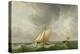 A Cutter in a Strong Breeze (Oil on Copper)-Charles Brooking-Premier Image Canvas