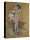 A Dancer Adjusting Her Leotard-Henri de Toulouse-Lautrec-Premier Image Canvas