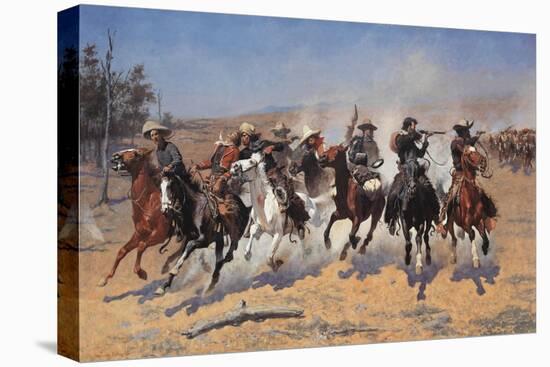 A Dash for Timber-Frederic Sackrider Remington-Stretched Canvas
