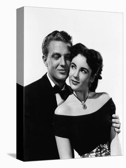 A DATE WITH JUDY, 1948 directed by RICHARD THORPE with Robert Stack and Elizabeth Taylor (b/w photo-null-Stretched Canvas