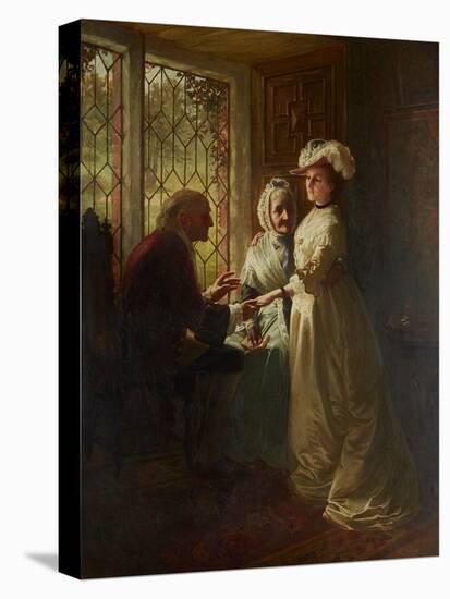 A Daughter Taking Her Leave (Oil on Canvas)-William Brassey Hole-Premier Image Canvas