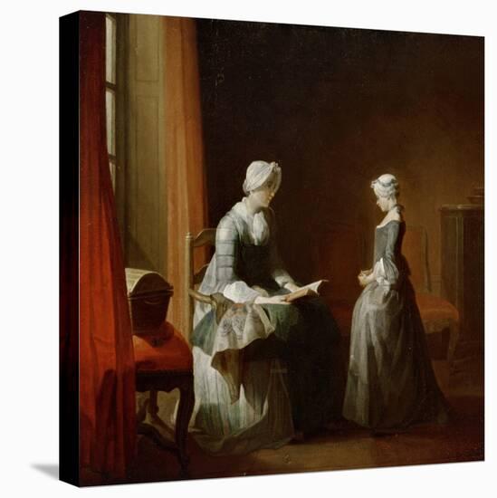 A Decent Education-Jean-Baptiste Simeon Chardin-Premier Image Canvas