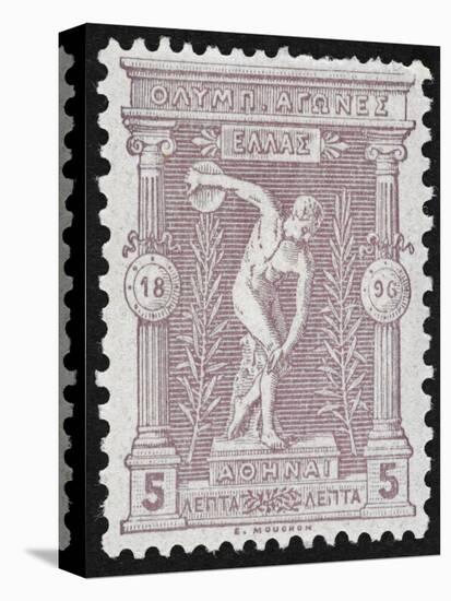 A Discus Thrower. Greece 1896 Olympic Games 5 Lepta Unused - Philatelic Collections,-null-Premier Image Canvas